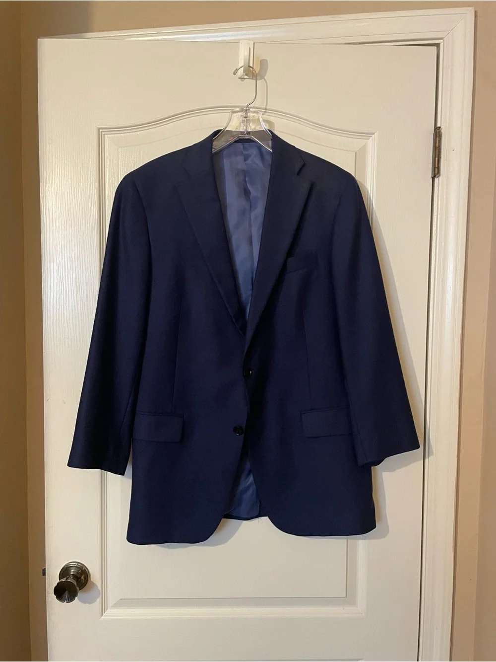 Hart Schaffner Marx Loro Piana 100% Cashmere Blazer 40R Navy Blue USA Made